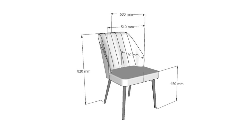Обеденный стул — Стокгольм-8 серый
