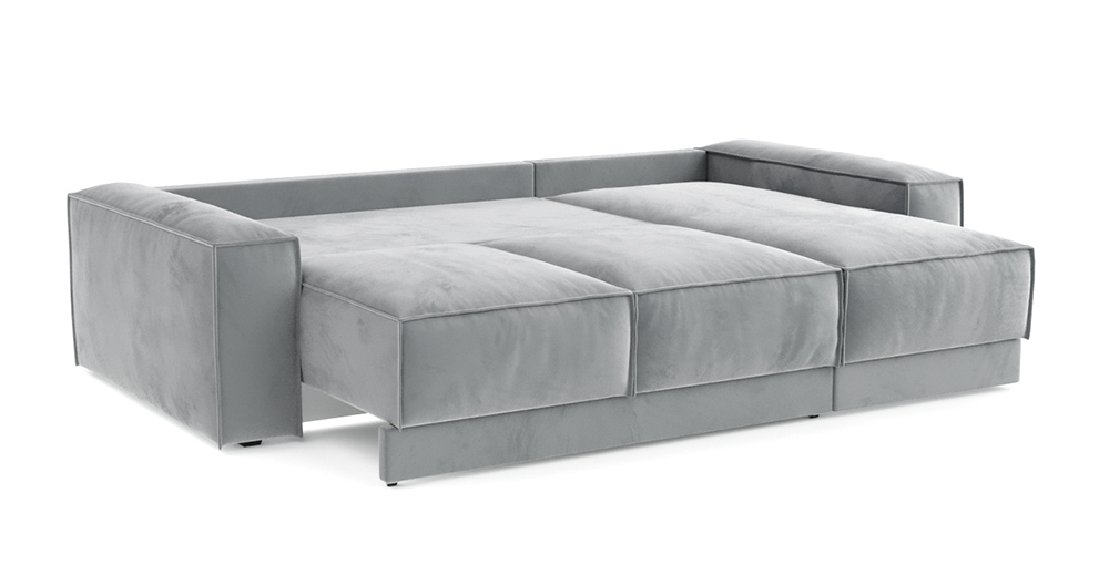 Диван-кровать Модесто 258 см угловой серый