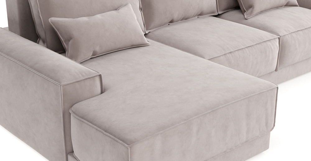 Диван-кровать Модесто 298 см-г угловой серый