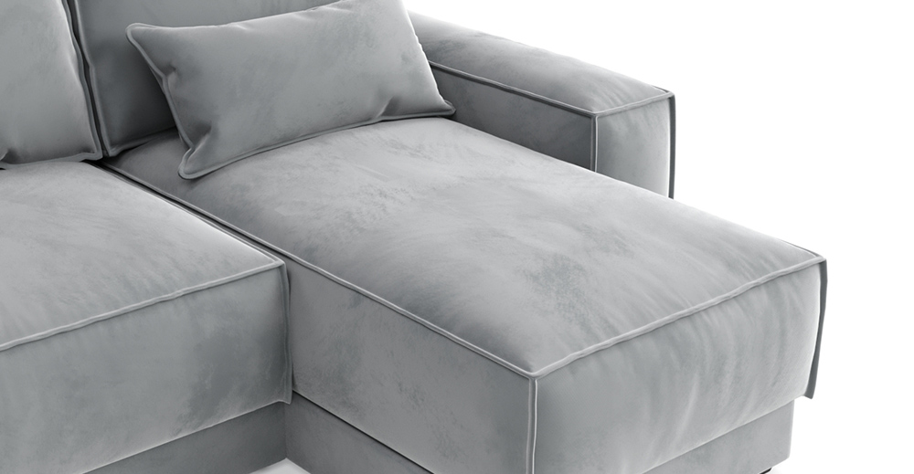Диван-кровать Модесто 258 см угловой серый