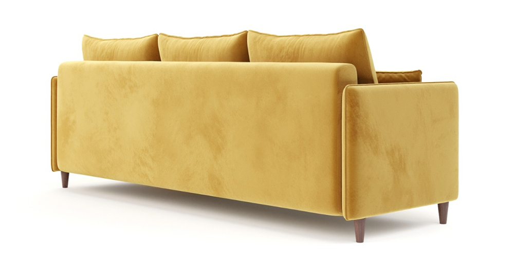 Угловой диван-кровать Берген 232 см желтый