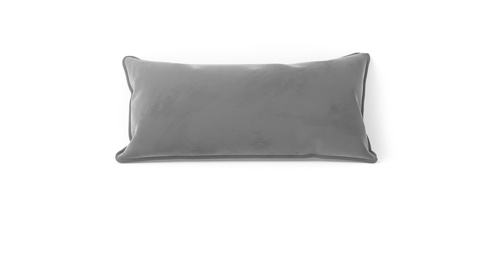 Декоративная подушка (40х80) серая