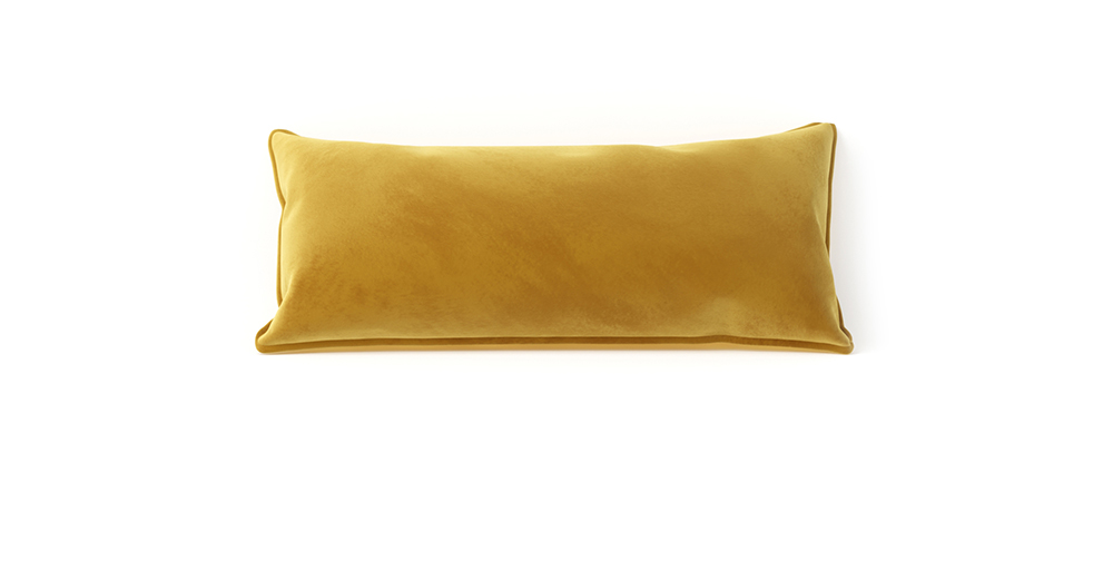 Декоративная подушка (40х90) желтая
