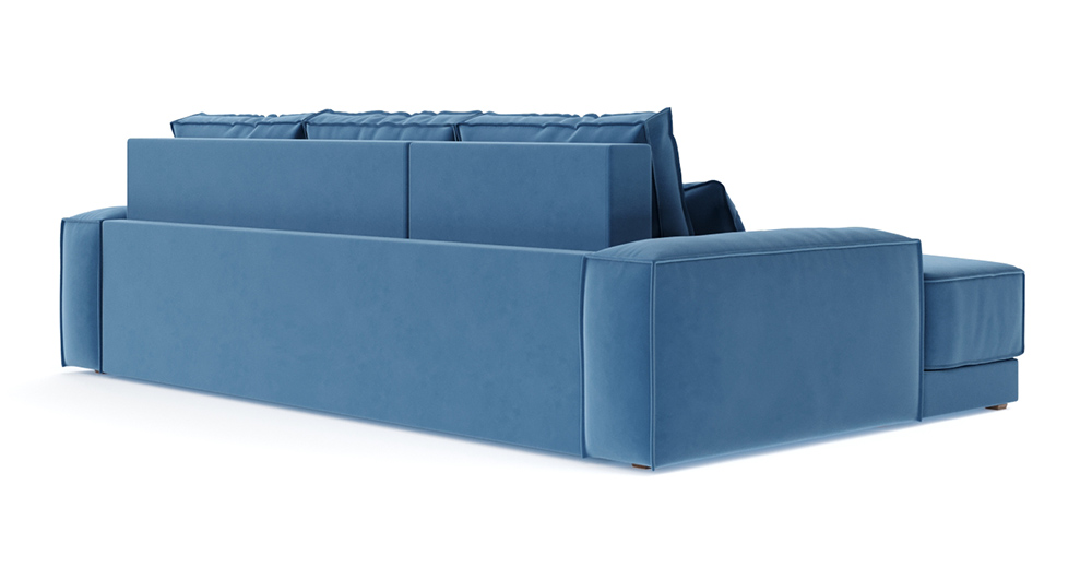 Диван-кровать Модесто 298 см-г угловой синий