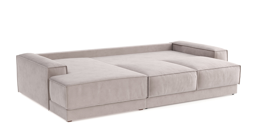 Диван-кровать Модесто 298 см-г угловой серый